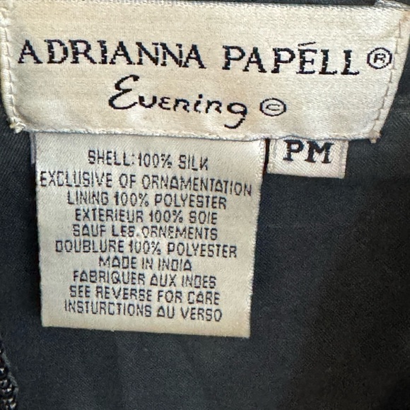 Adrianna Papell Black & White Geometric Open-Front Evening Beaded Jacket - Picture 2 of 4